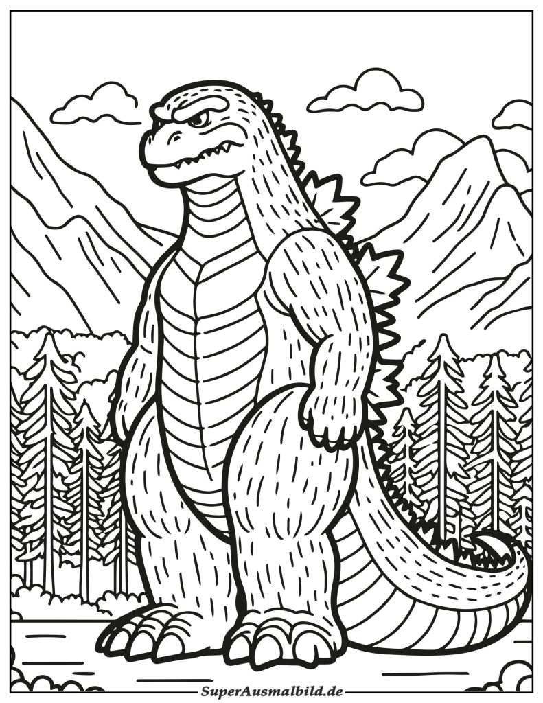 König der Monster Godzilla Ausmalbild