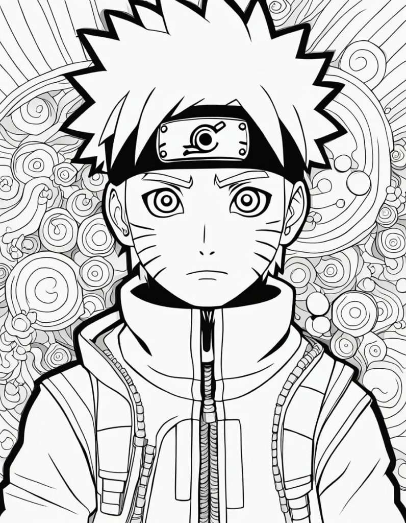 Glücklicher Naruto Ausmalbild zum Ausdrucken