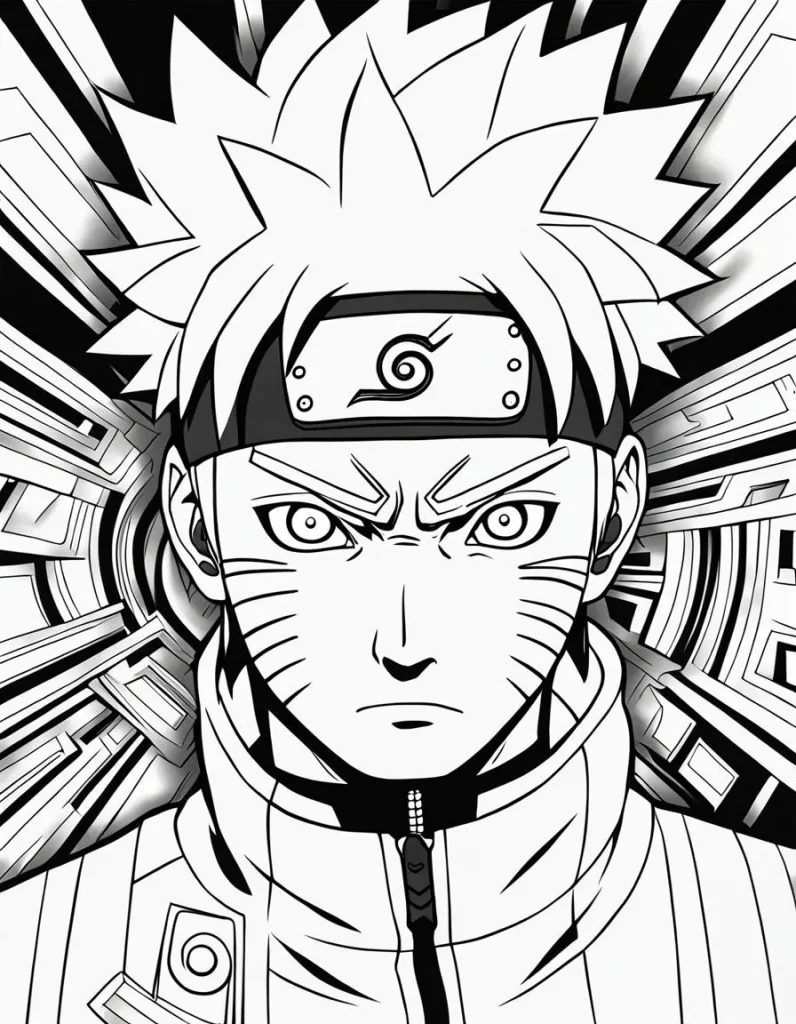 Schwierige Naruto Ausmalbild zum Ausdrucken als PDF