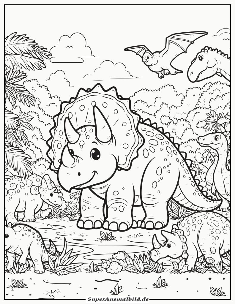 Ausmalbild Dinosaurier Ankylosaurus